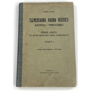 Bobek Paweł, Elementarna nauka historji ojczystej i powszechnej