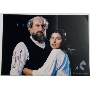 Foto mit Autogramm von Franciszek Pieczka [Bild aus dem Film Austeria 1982].