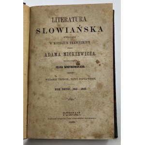 Mickiewicz Adam, Slavic Literature taught at the French College. [Vol. 2], Year two, 1841-1842