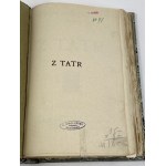 Witkiewicz Stanislaw, Z Tatr [bound by Jerzy Budnik][1st edition].