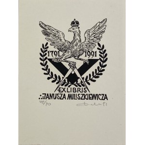 [Masoneria] Miliszkiewicz Janusz. Exlibris sygn.: 49/70 Dolatowski 91