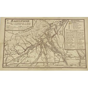 Zwolinski Tadeusz, Zakopane. Plan in 1: 25 000 scale