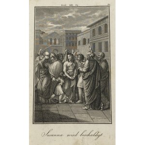 Schuler Édouard, copperplate engraving Susanna wird beschuldigt
