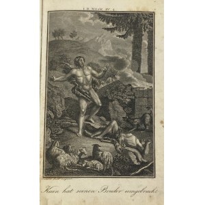 Schuler Édouard, copperplate engraving Cain hat seinen Bruder umgebracht