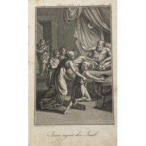 Schuler Édouard, copperplate engraving Isaac segnet den Jacob