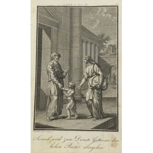 Schuler Édouard, copperplate Samuel wird zum Dienste Gottes an den hohen Priester übergeben