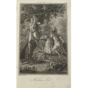 Schuler Édouard, copperplate engraving Absaloms Tod