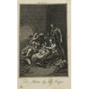 Schuler Édouard, copperplate engraving Die Hirten bey der Krippe