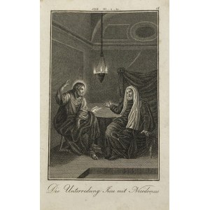 Schuler Édouard, copperplate engraving Die Unterredung Jesu mit Nicodemus