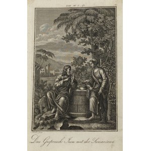 Schuler Édouard, copperplate engraving Das Gespraech Jesu mit der Samariterin