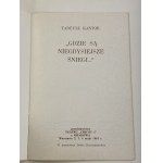 [Autogramm von Tadeusz Kantor] Programm für die Aufführung Wo ist der frühere Schnee... und Cricotage-Katalog