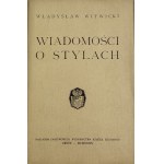 Witwicki Władysław, Wiadomości o stylach [1. vydanie][početné ilustrácie].