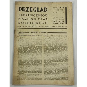 Przegląd Zagranicznego Piśmiennictwa Kolejowego nr 2/118 r. 1937/ XI, Luty
