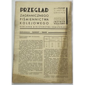 Przegląd Zagranicznego Piśmiennictwa Kolejowego nr 11/127 r. 1937/ XI, Listopad