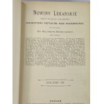 [opr. R. Jahoda] Nowiny Lekarskie 1901-8; 1911, 9 tomów jednego z najpoważniejszych polskich czasopism medycznych XIX/XX w. [oprawy gabinetowe]