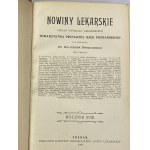 [Opr. R. Jahoda] Nowiny Lekarskie 1901-8; 1911, 9 svazků jednoho z nejserióznějších polských lékařských časopisů 19./20. století. [skříňová vazba].