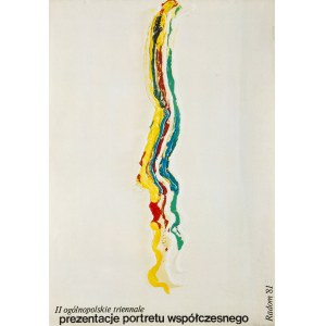 proj. Maciej URBANIEC (1925-2004), Plakat do II triennale Prezentacje portretu współczesnego - Radom 1981
