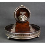 Beczka na whiskey Art Deco, srebro, Sheffield, Mappin & Webb, lata 20-te.