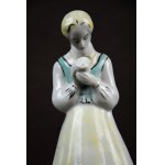 Figurka Dziewczyna z bukietem, Chodzież, lata 50-te.