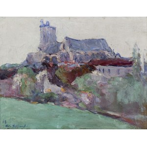 Terlikowski Włodzimierz, PEJZAŻ Z KOŚCIOŁEM, 1918