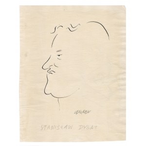 Zbigniew Lengren (1919 - 2003), Recto: „Stanisław Dygat” Verso: fragment portretu nieznanej postaci