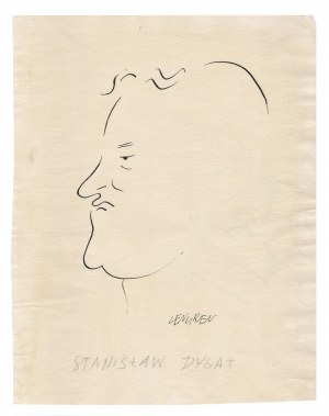 Zbigniew Lengren (1919 - 2003), Recto: „Stanisław Dygat” Verso: fragment portretu nieznanej postaci