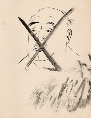 Zbigniew Lengren (1919 - 2003), Recto: „Karykatura Pabla Picassa” Verso: Karykatura … 1948 r.