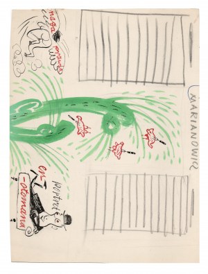 Zbigniew Lengren (1919 - 2003), Recto: „Karykatura Ignacego Paderewskiego” Verso: zbiór satyrycznych rysunków erotycznych