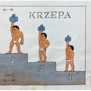 Zbigniew Lengren (1919 - 2003), „Krzepa”, ilustracja satyryczna