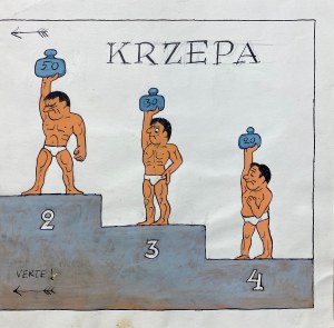 Zbigniew Lengren (1919 - 2003), „Krzepa”, ilustracja satyryczna