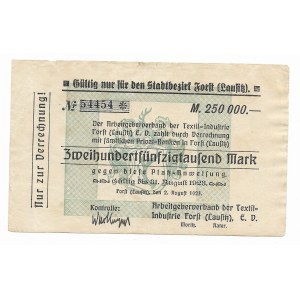 Zasieki 250000 marek 1923 (bon jednostronny)