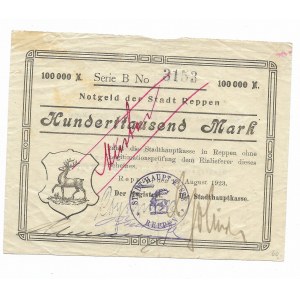 Rzepin 100 000 marek 1923 (wzór)