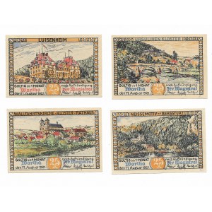 Bardo Śląskie seria 4 x 25 feningów 1921