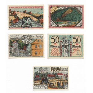 Bardo Śląskie seria 5 x 50 feningów 1921