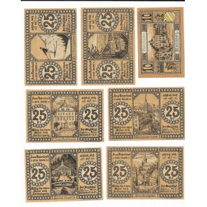 Duszniki Zdrój 10 feningów oraz seria 6 x 25 feningów 1921