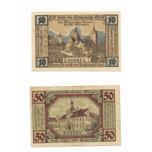 Żary seria 10 i 50 fenigów 1921