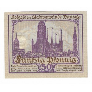 Wolne Miasto Gdańsk, 50 fenigów 1919