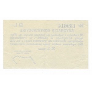 Świadectwo wykonania obowiązku kontrybucyjnego na kwotę 1 złoty, 1944