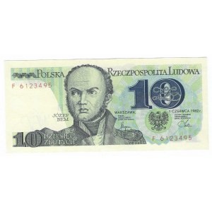 10 złotych 1982, seria F