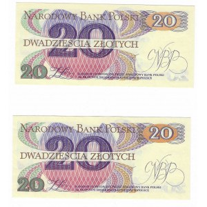 20 złotych 1982, seria AM x 2