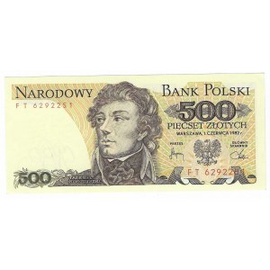 500 złotych 1982, seria FT