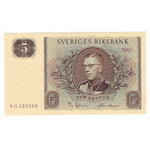 Szwecja, 5 koron 1961