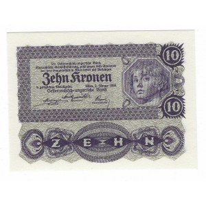 Austro-Węgry, 10 koron 1922