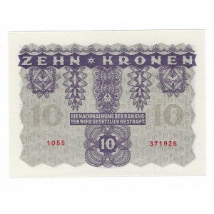 Austro-Węgry, 10 koron 1922