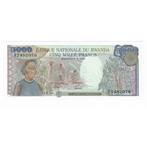 Rwanda, 5000 franków 1988