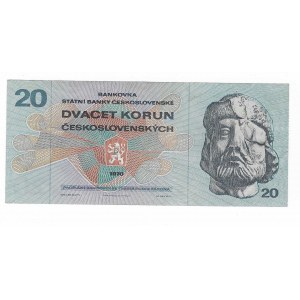 Czechosłowacja, 20 koron 1970