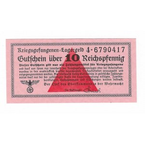 Niemcy, Uniwersalne bony obozowe, Kriegsgefangenen- Lagergeld - 10 fenigów