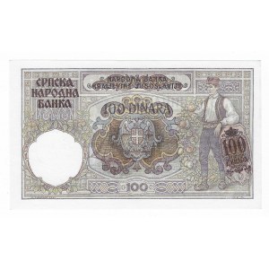 Serbia, 100 Dinara, 1941