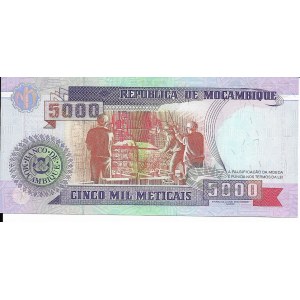Mozambik, 5000 Meticais 1991