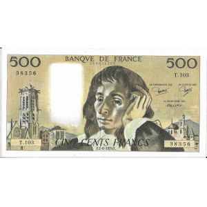 Francja, 500 Frankó Pascal 1968